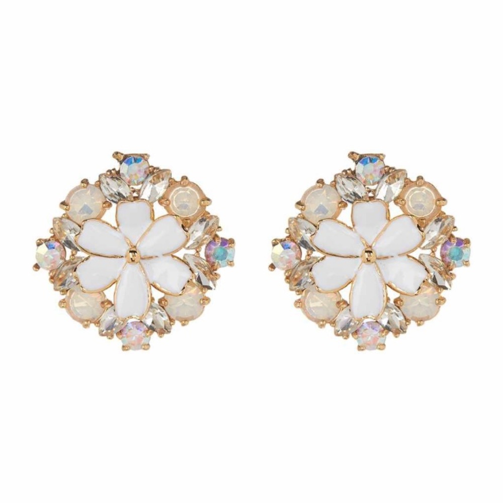kate spade white multicolored stud earrings